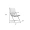 Homeroots 35 x 19 x 22 in. White Faux Leather Z Arm Office Chairs 394936 - alternate 6